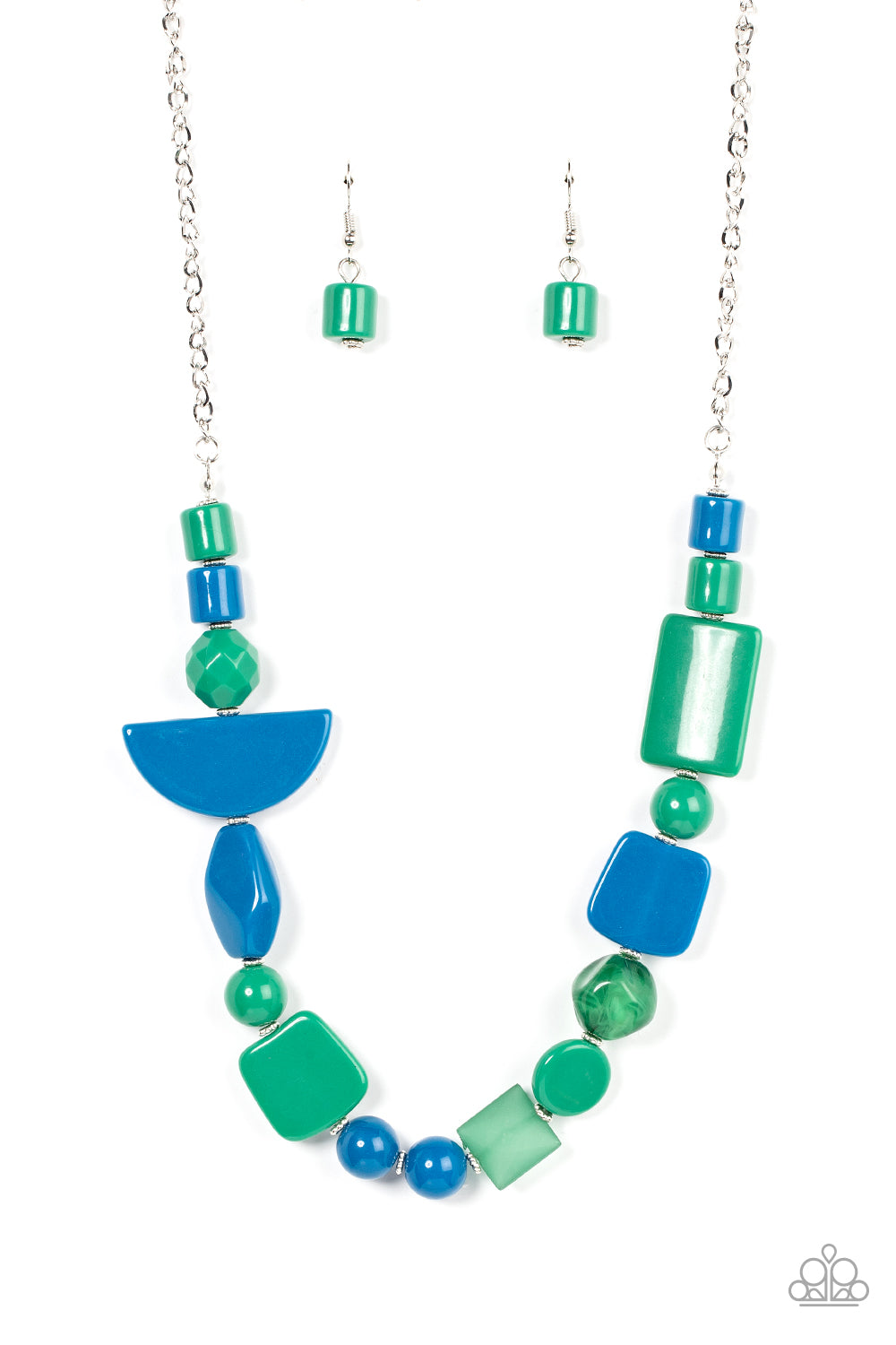 Tranquil Trendsetter - Green/Blue necklace