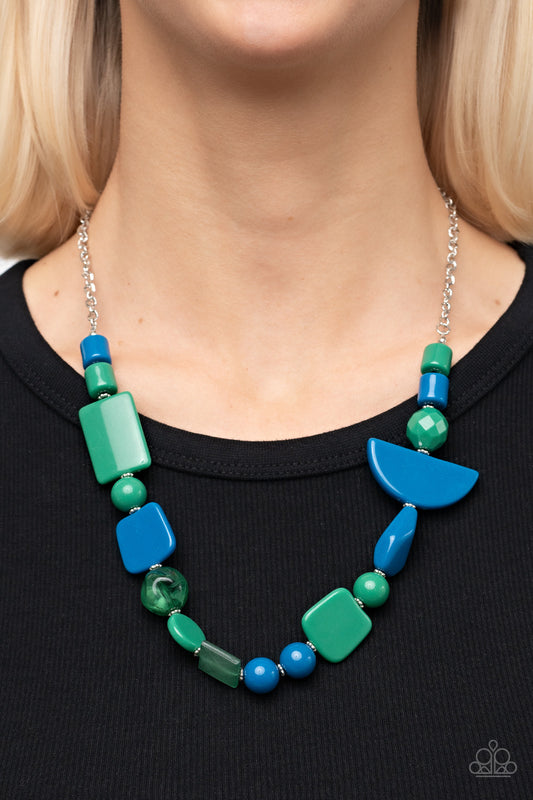 Tranquil Trendsetter - Green/Blue necklace