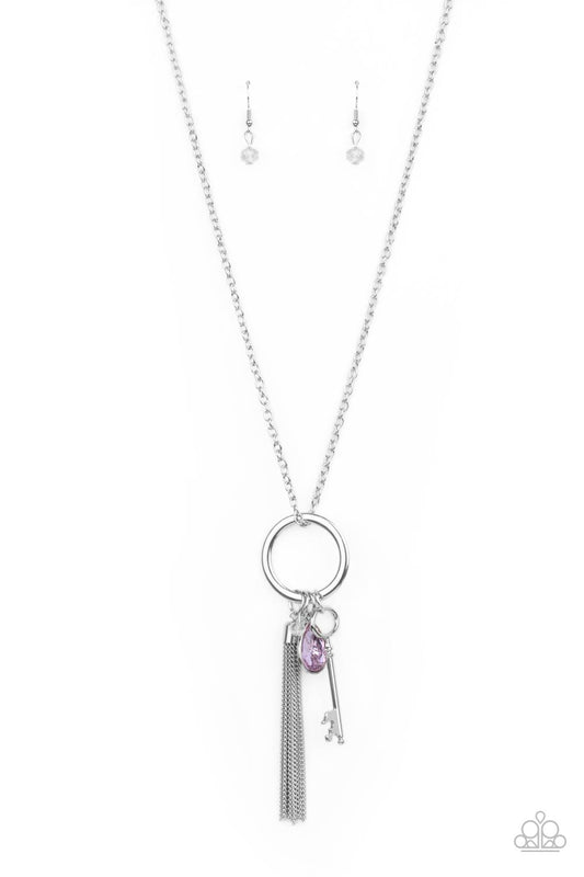 Unlock Your Sparkle - Purple necklace