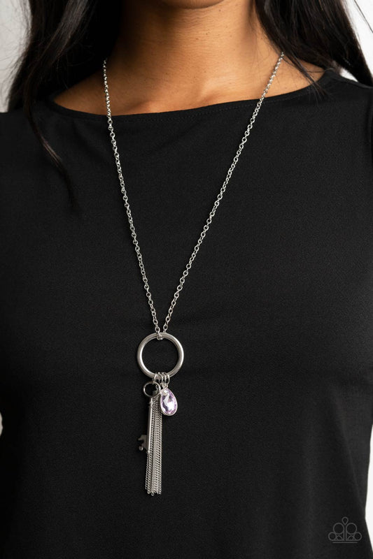 Unlock Your Sparkle - Purple necklace