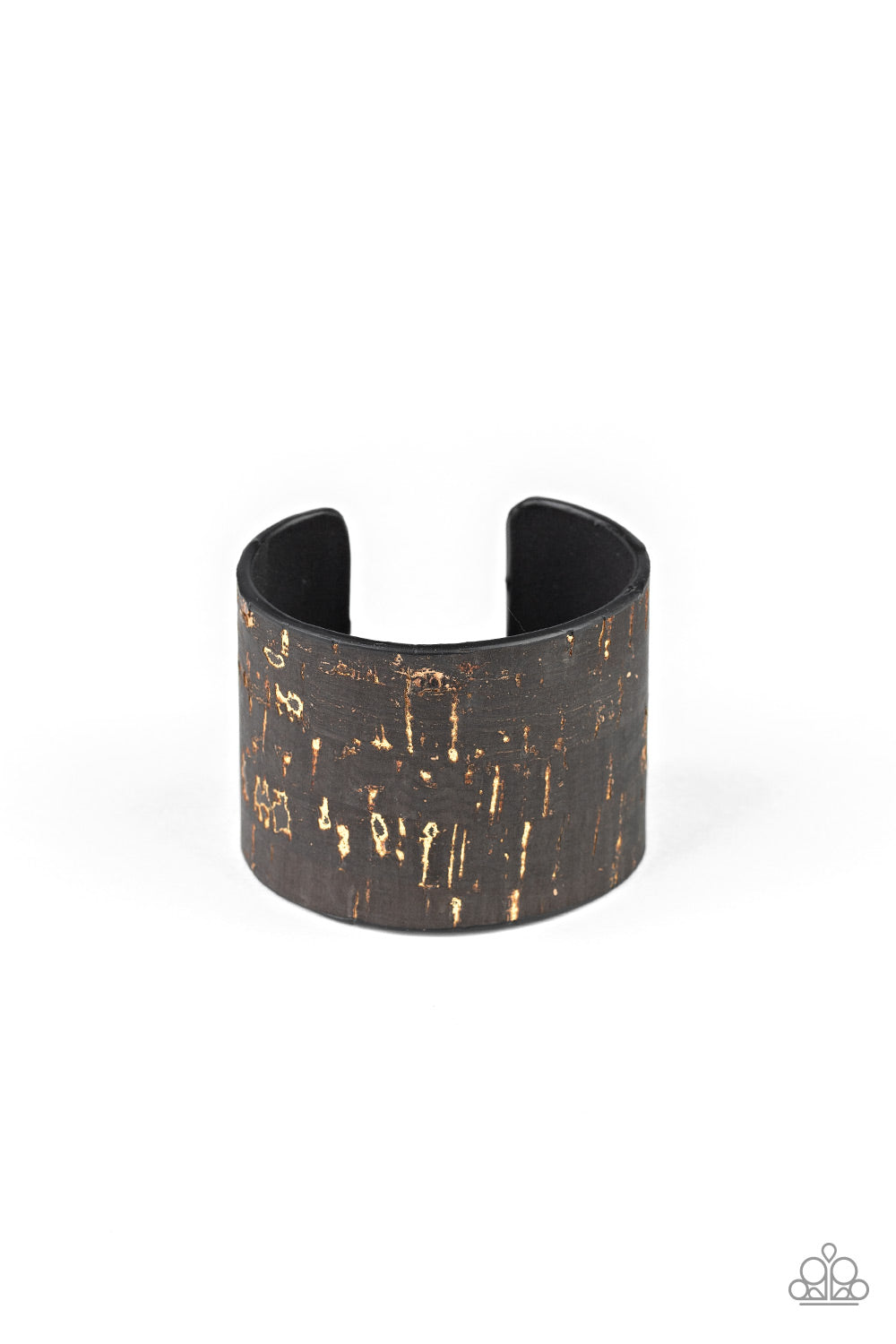 Up To Scratch - Black cork cuff bracelet