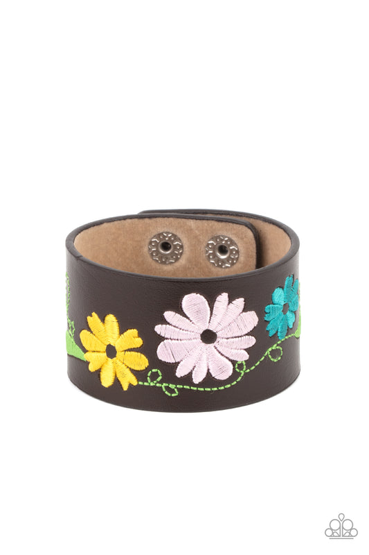 Western Eden - Multicolor floral wrap bracelet