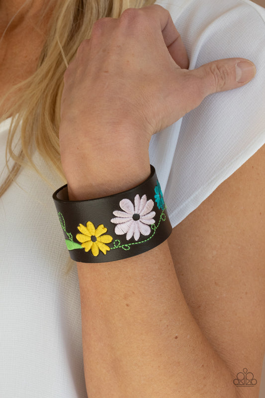 Western Eden - Multicolor floral wrap bracelet