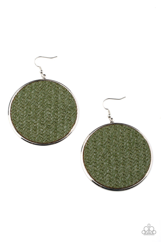 Wonderfully Woven - Green earrings