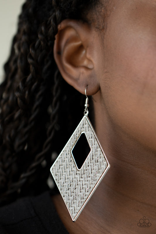 Woven Wanderer - Silver earrings