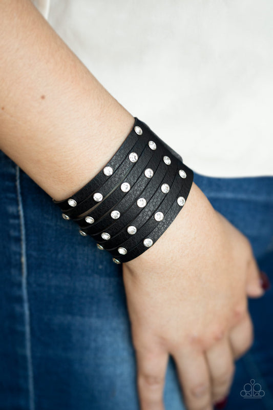 Sass Squad - Black wrap bracelet