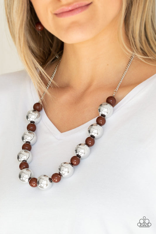 Top Pop - Brown necklace