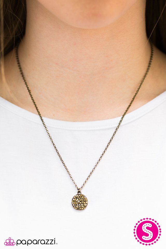 A Glittery Distraction - Brass necklace