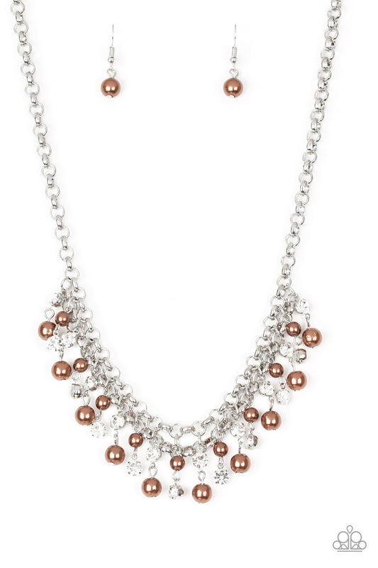 You May Kiss the Bride - Brown Pearl Necklace
