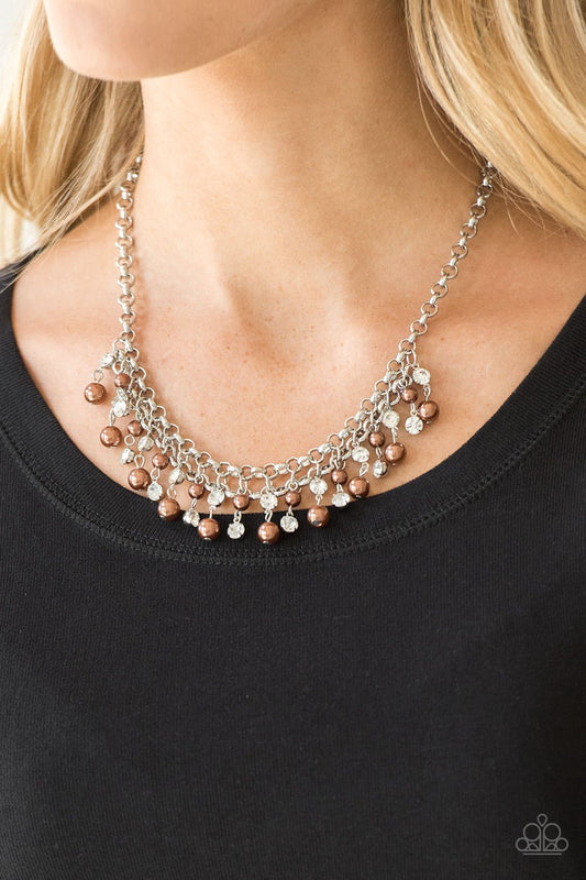 You May Kiss the Bride - Brown Pearl Necklace