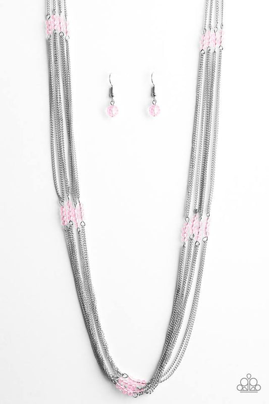 Oh My Glitter - Pink necklace