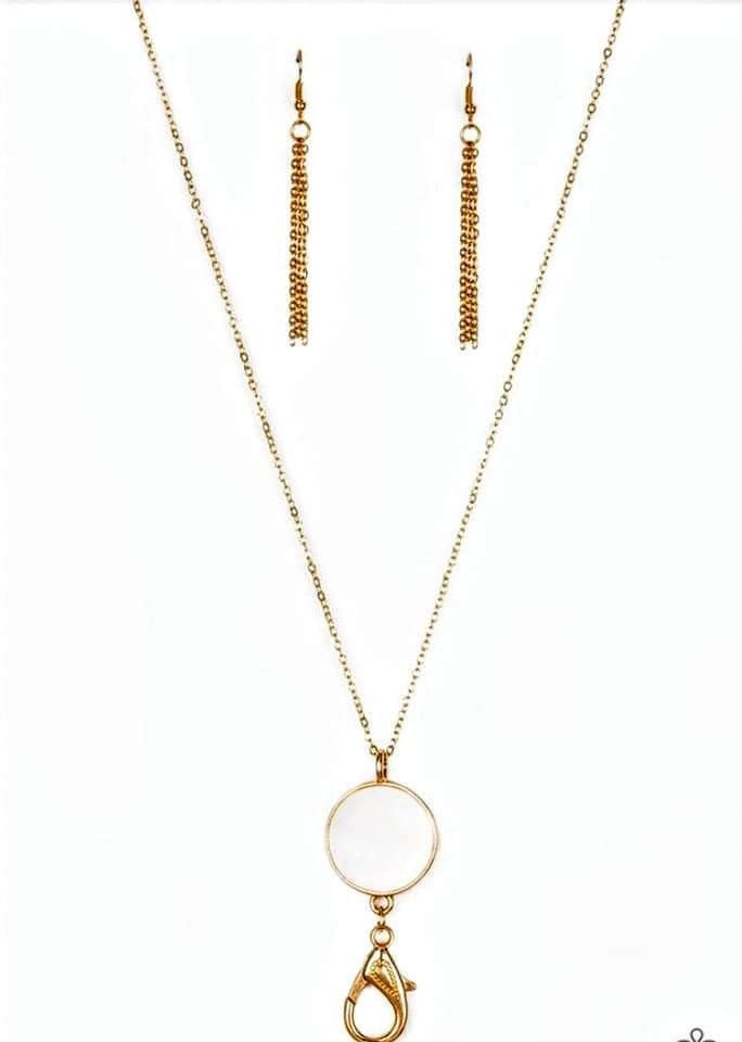 Shimmering Seashores - Gold Lanyard