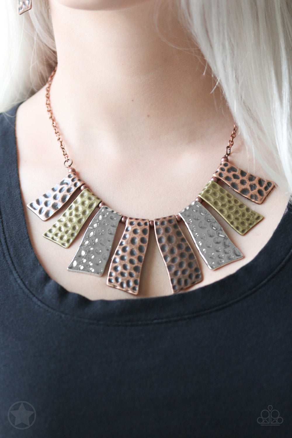 A Fan of the Tribe- mixed metal necklace (Blockbuster)