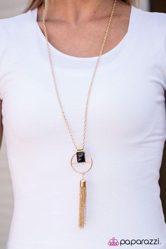 Summer Is Calling My Name - Black/Gold Necklace