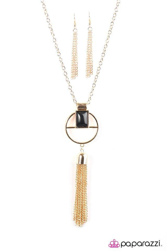 Summer Is Calling My Name - Black/Gold Necklace