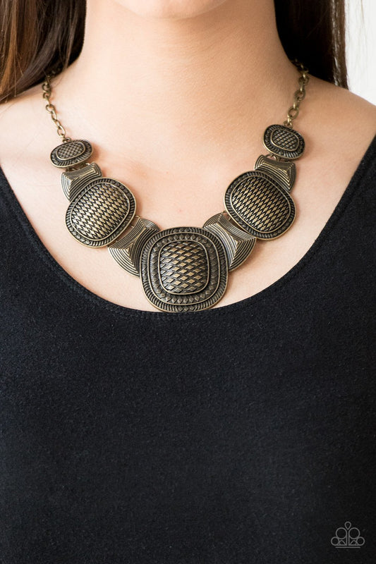 Prehistoric Powerhouse - Brass necklace