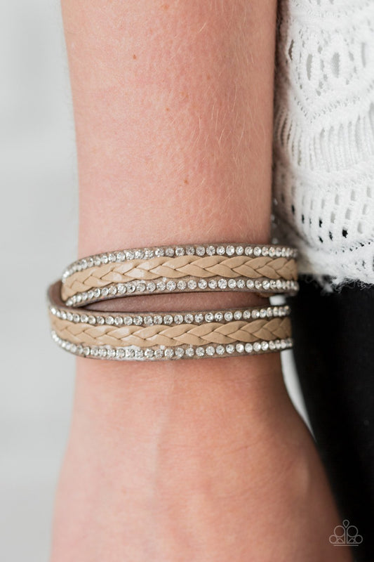 SLAY The Field - Brown Wrap Bracelet