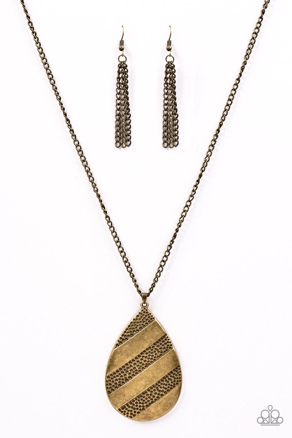 A Chance Of Thunderstorms - Brass necklace