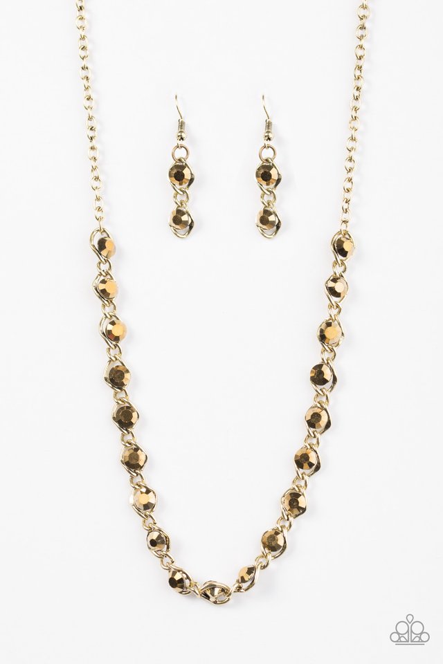 Shes A GLAM-eater - Brass necklace