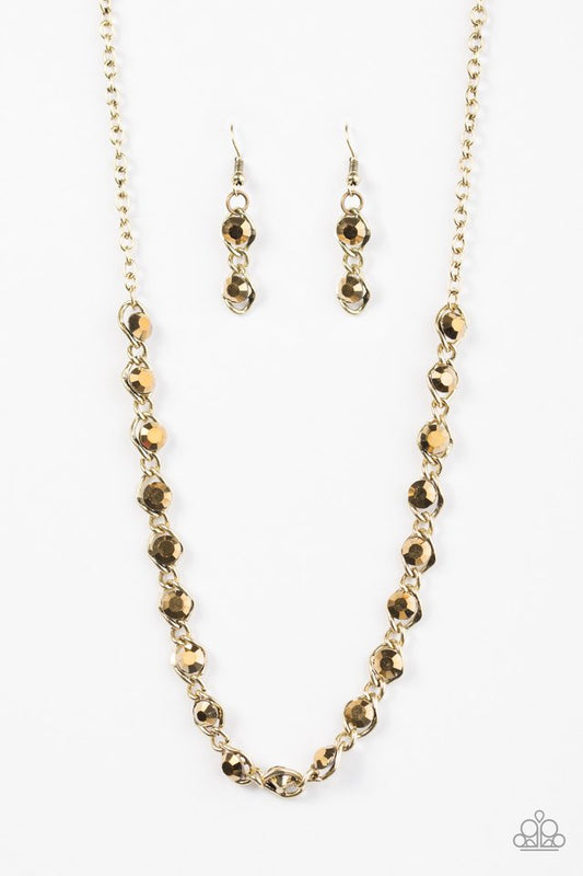 Shes A GLAM-eater - Brass necklace