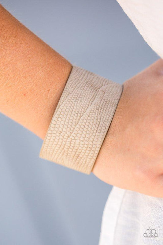 On Your BEAST Behavior - Brown Wrap Bracelet