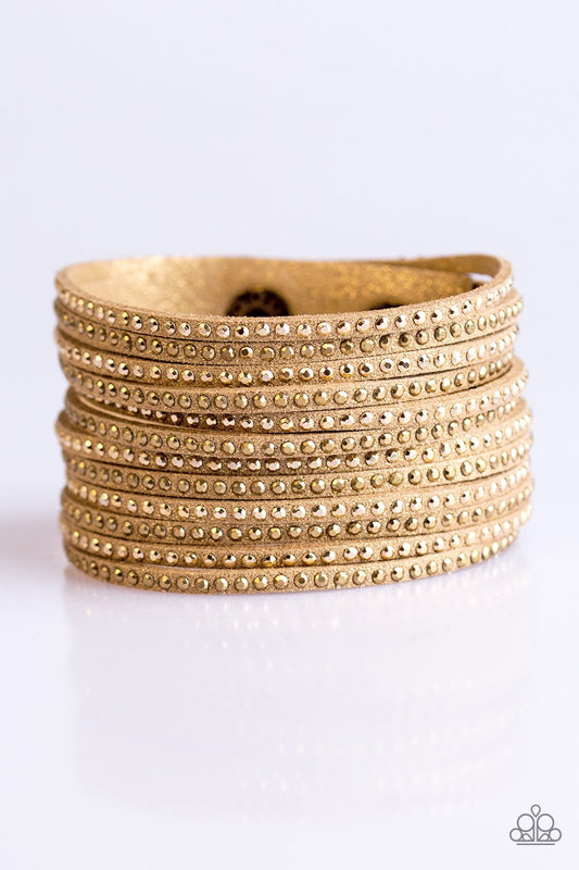 Brave It Out - Brass Wrap Bracelet