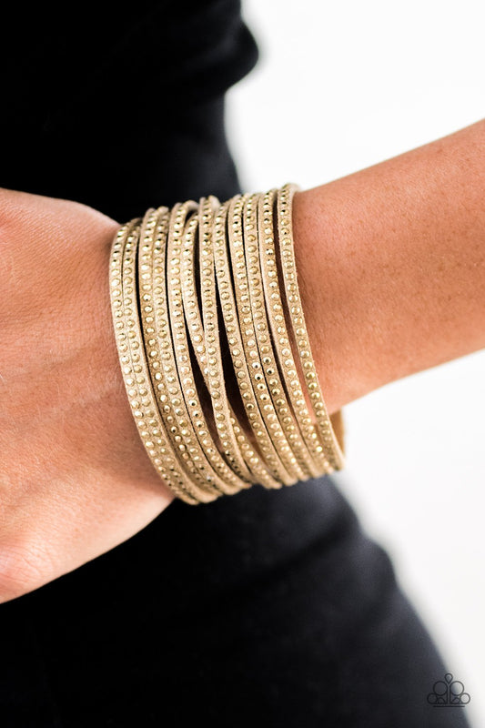Brave It Out - Brass Wrap Bracelet