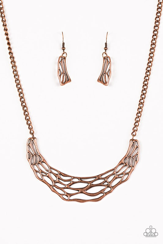 Fashionably Fractured - Copper necklace