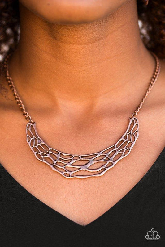 Fashionably Fractured - Copper necklace