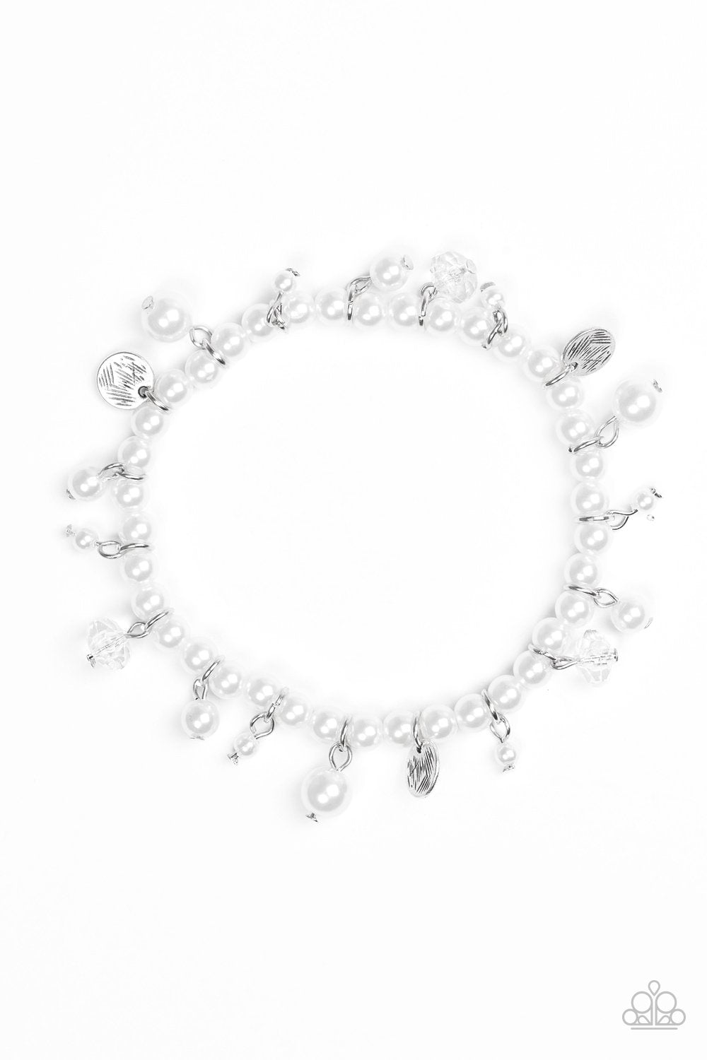 Glamour Trove - White Pearl necklace w/ matching bracelet