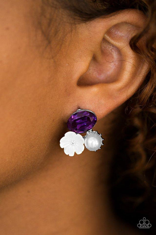 Lily Lagoon - Purple Post Earrings