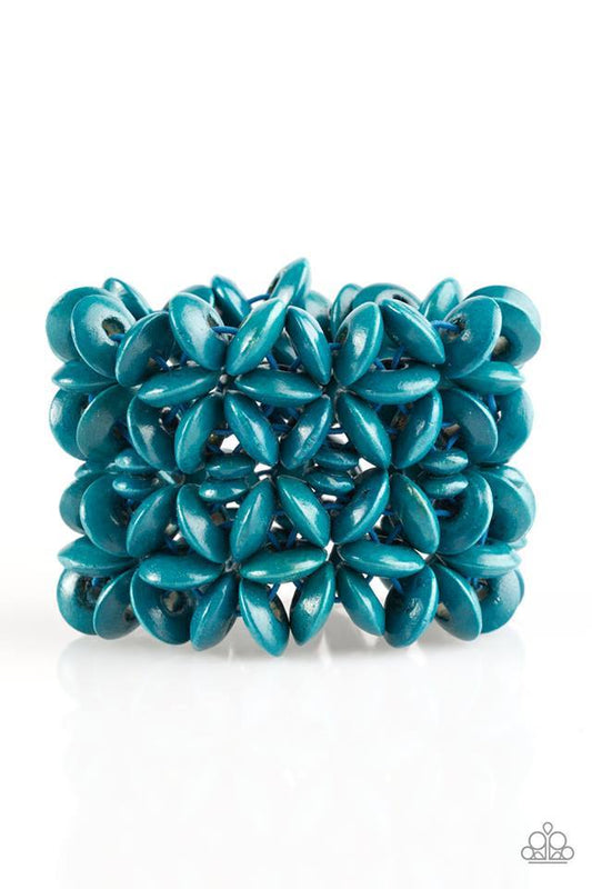Hawaii Haven - Blue wood bracelet