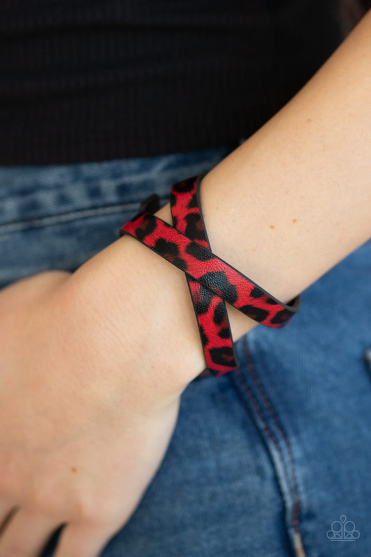 All GRRirl - Red/Black wrapping bracelet