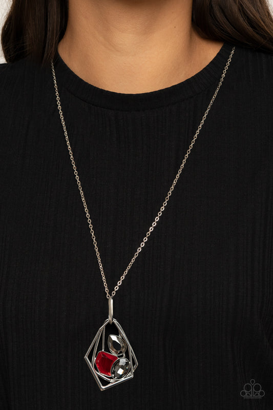 All Systems GLOW - Red necklace