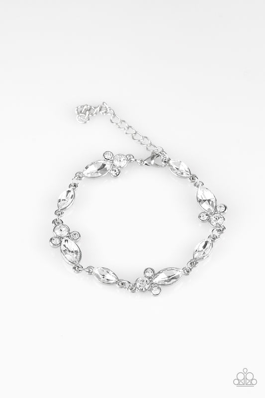 At Any Cost - White rhinestones bracelet
