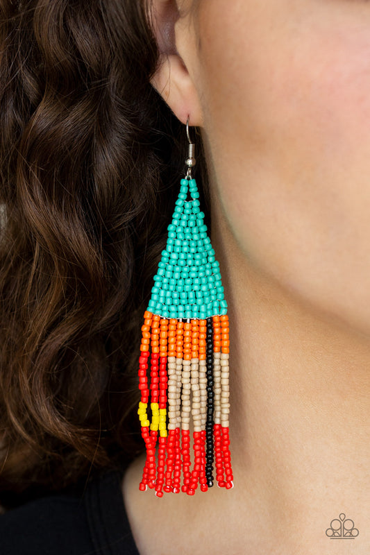 Beaded Boho - Blue/Multi earrings