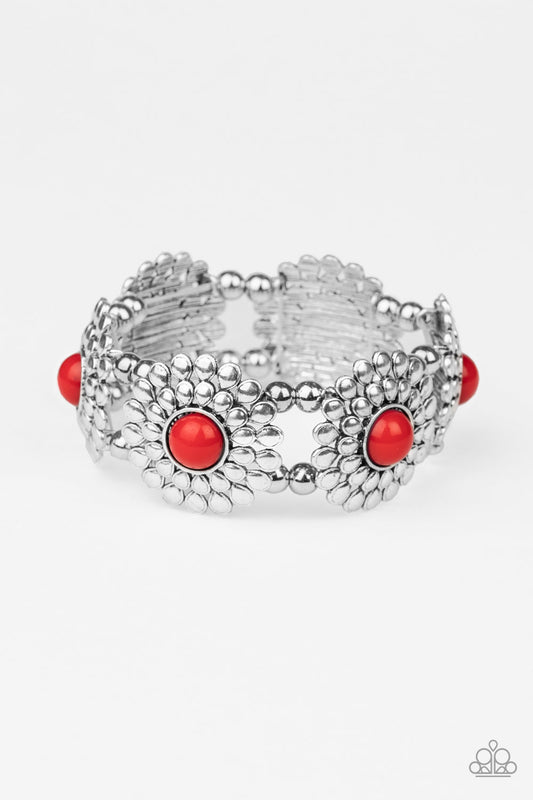 Bountiful Blossoms - Red bracelet