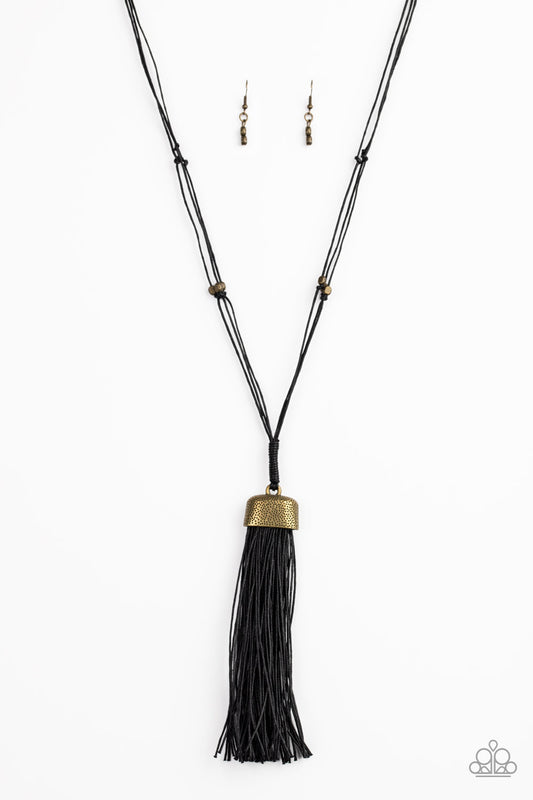 Brush It Off - Brass necklace