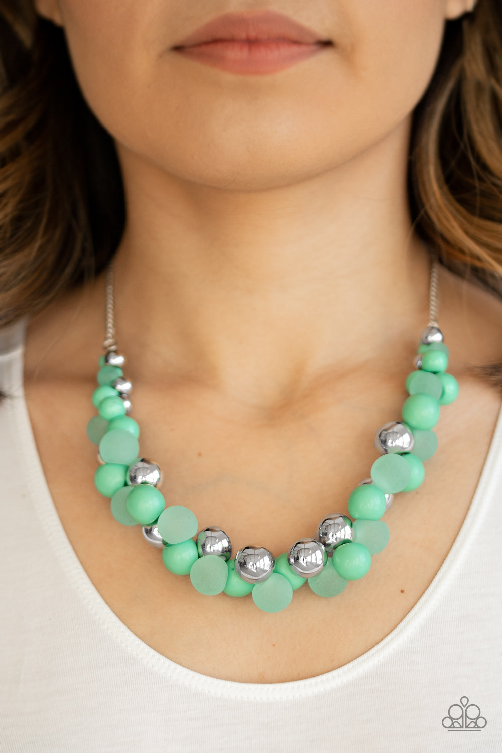 Bubbly Brilliance - Green necklace