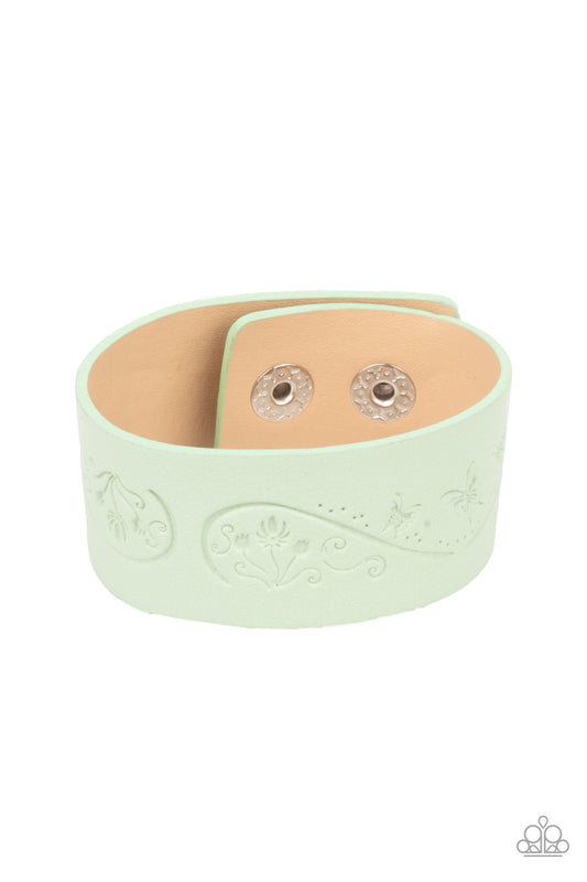 Butterfly Canopy - Green wrap bracelet