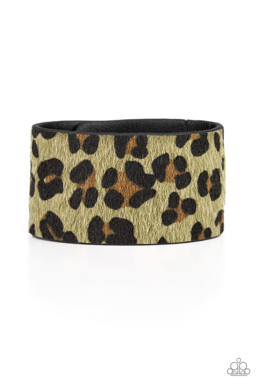 Cheetah Cabana - Green wrap bracelet