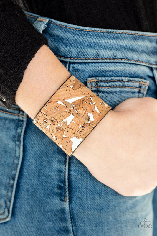 Cork Congo - White wrap bracelet