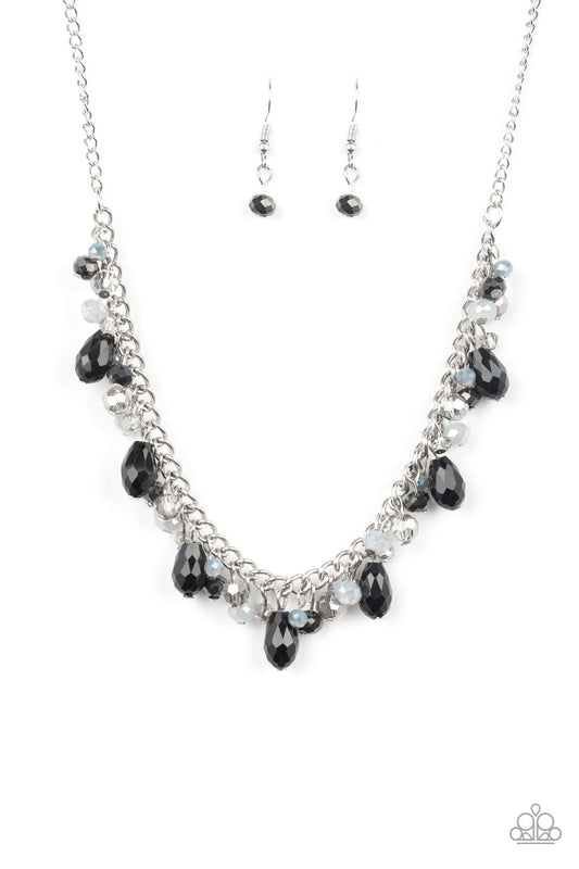 Courageously Catwalk - Black Multi necklace w/ matching bracelet