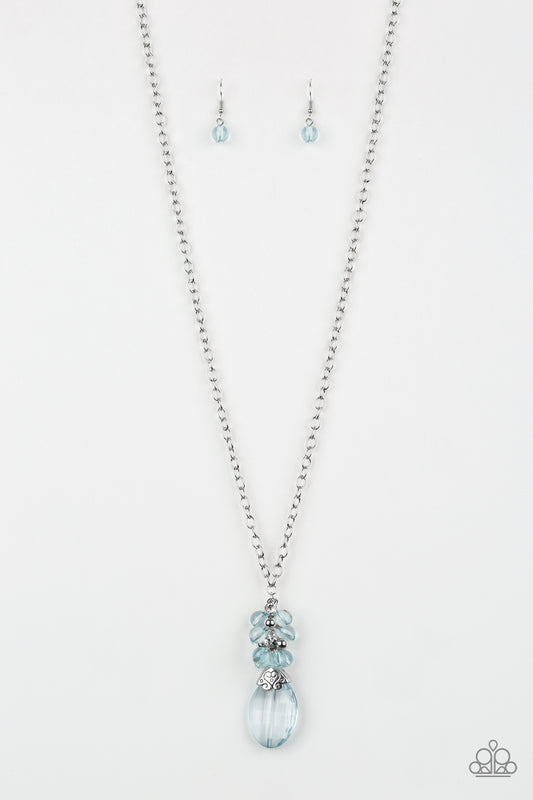 Crystal Cascade - Blue necklace