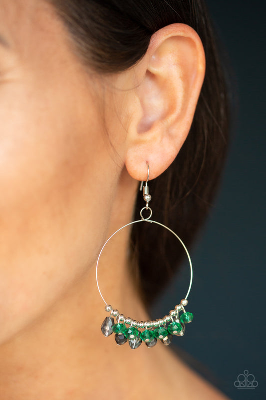 Crystal Collaboration - Green earrings