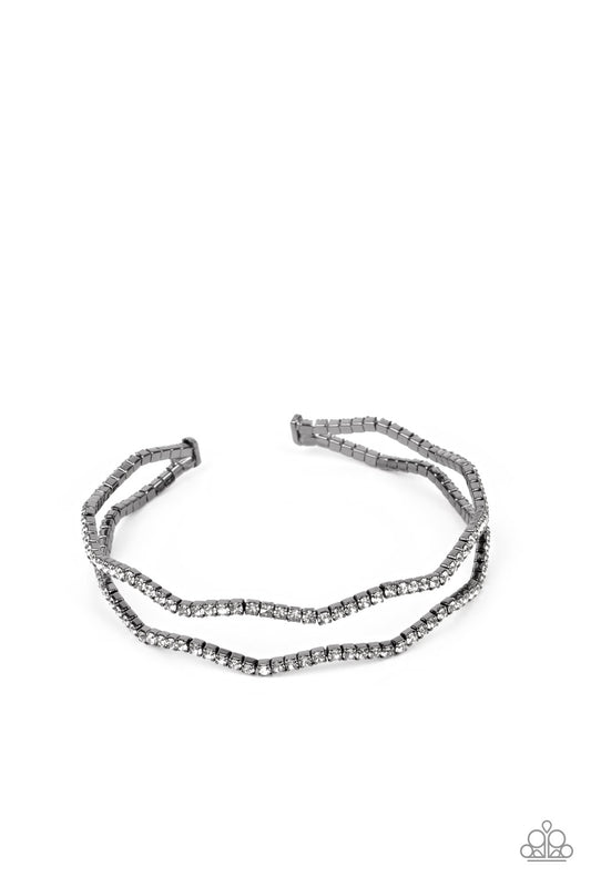Delicate Dazzle - Black/GM cuff bracelet