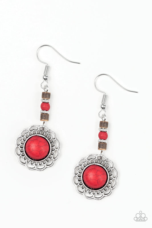 Desert Bliss - Red wood earrings