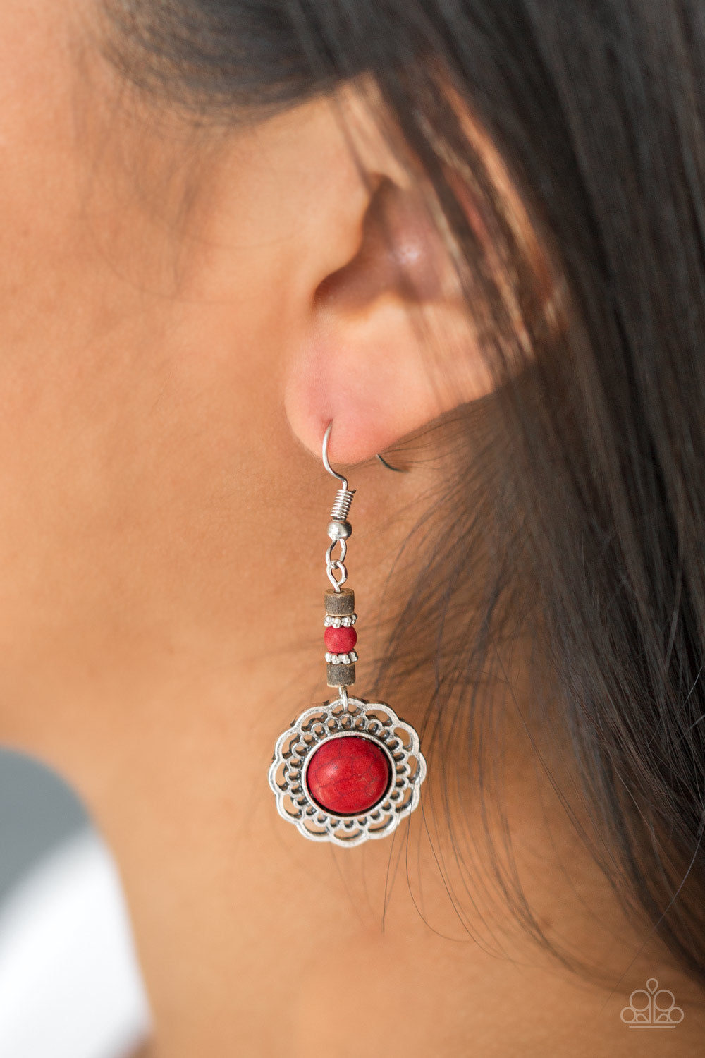 Desert Bliss - Red wood earrings