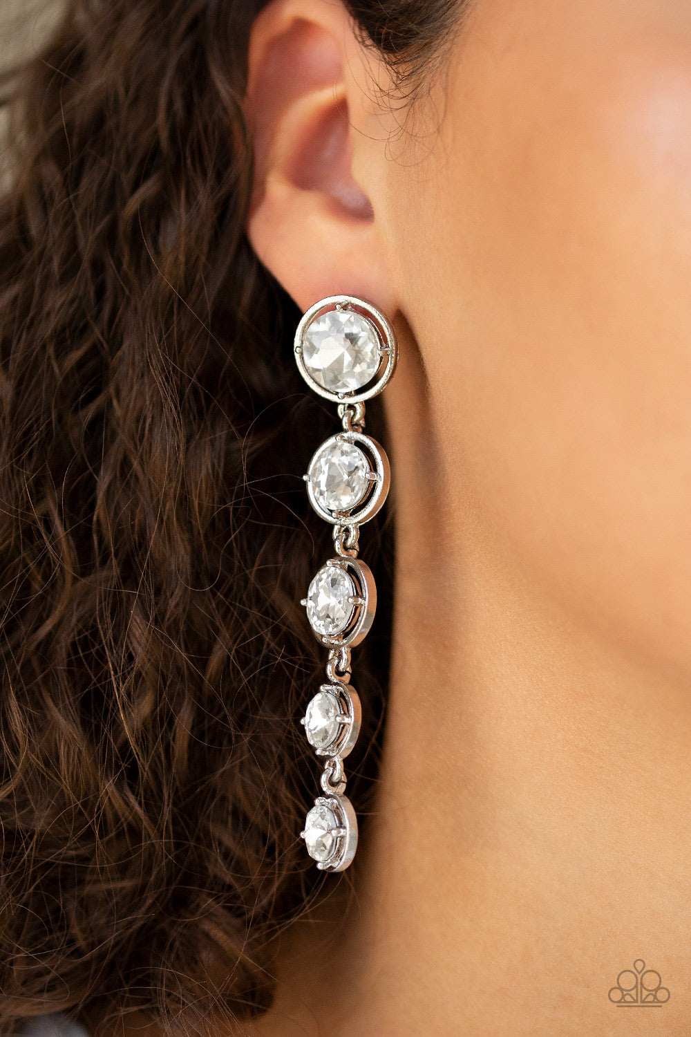 Drippin In Starlight - White earrings