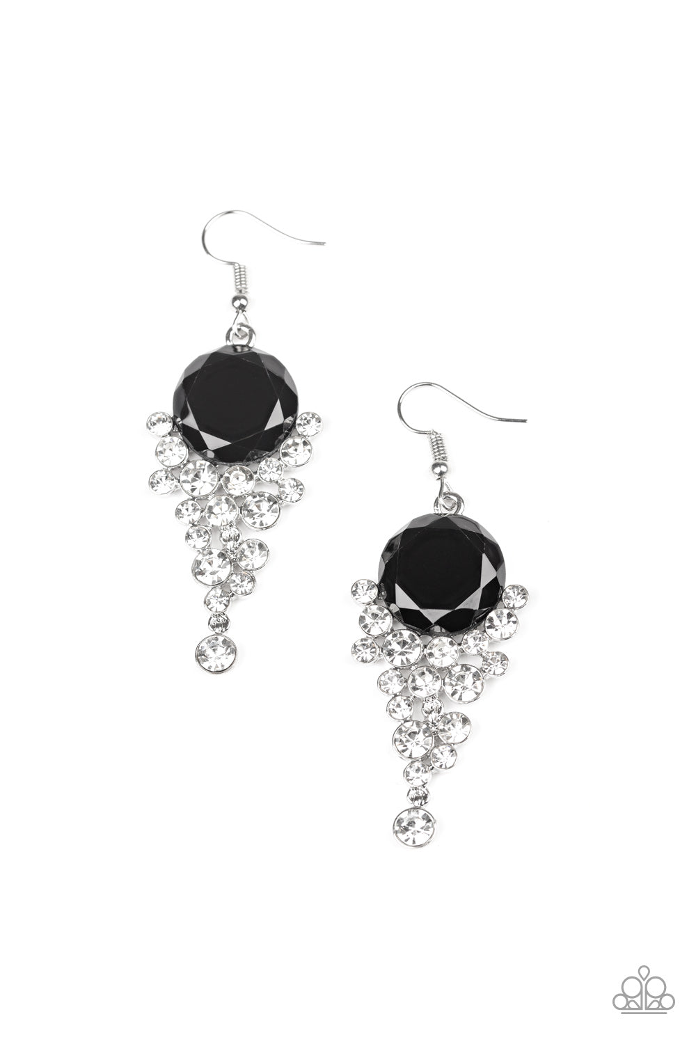 Elegantly Effervescent - Black earrings